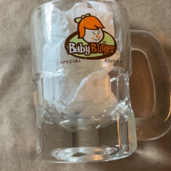 Glass mini Mug Set with Plush Toy  burger family - Picture 2 of 8